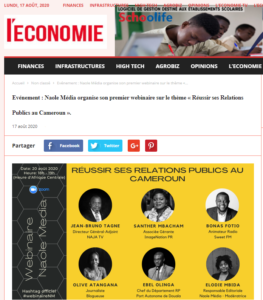 Economie quotidien Naole Media Revue de presse espace presse